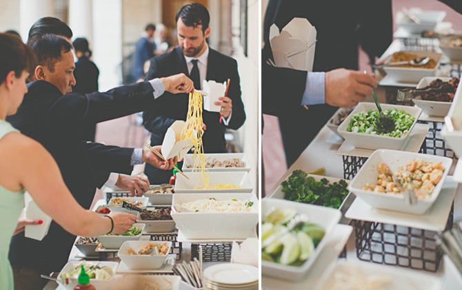 asian noodle bar wedding