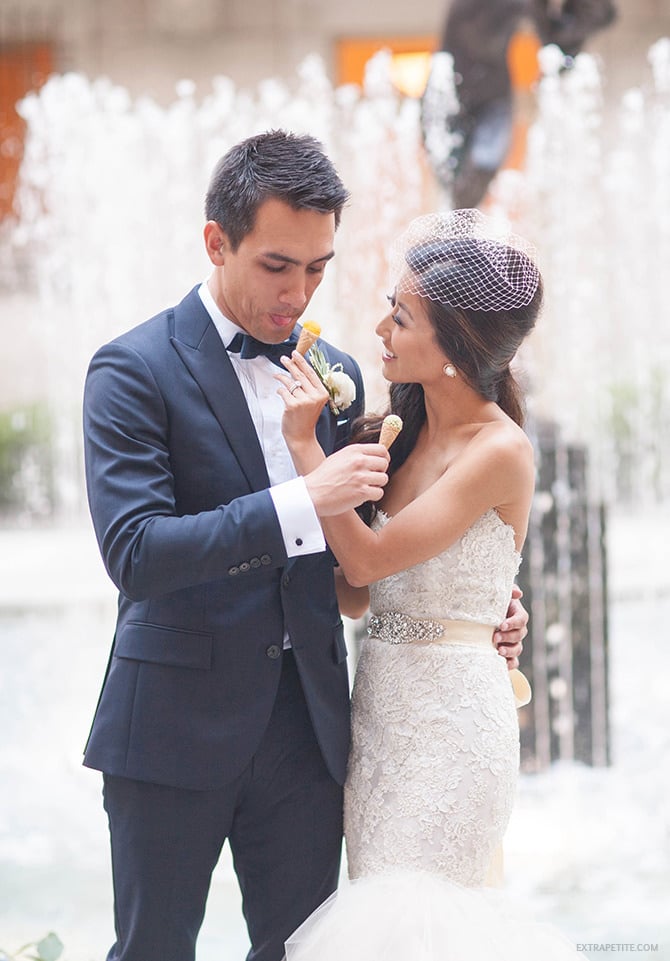 wedding mini ice cream cones