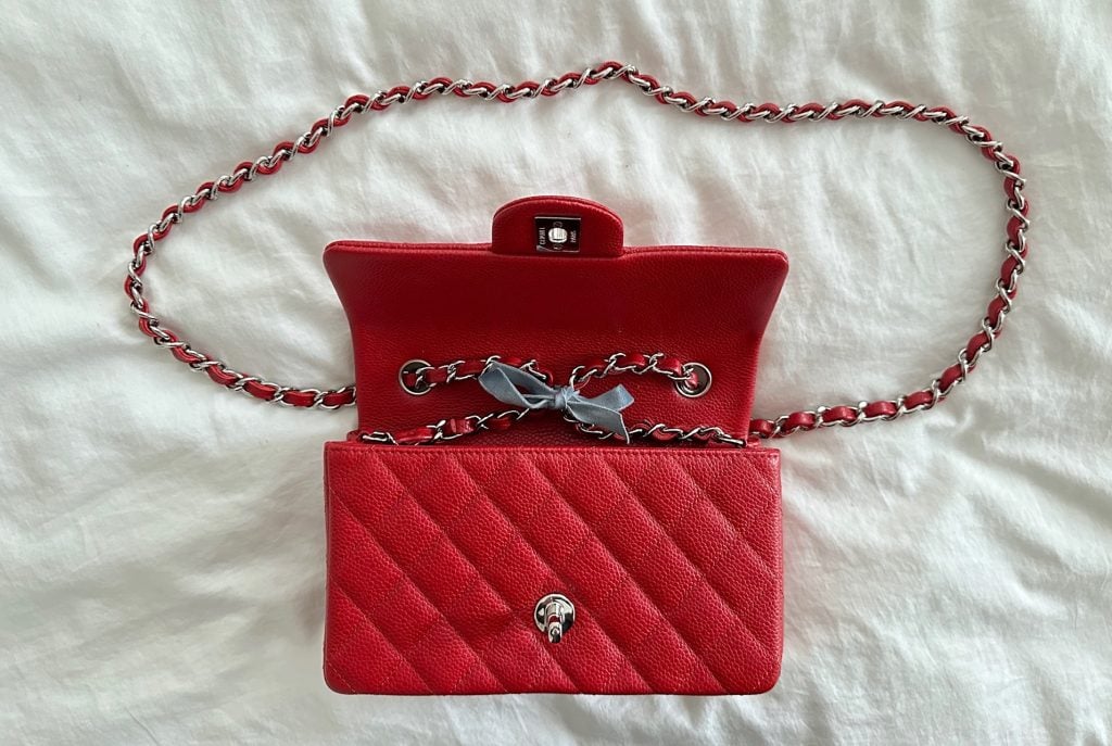 red chanel bag purse chain hack
