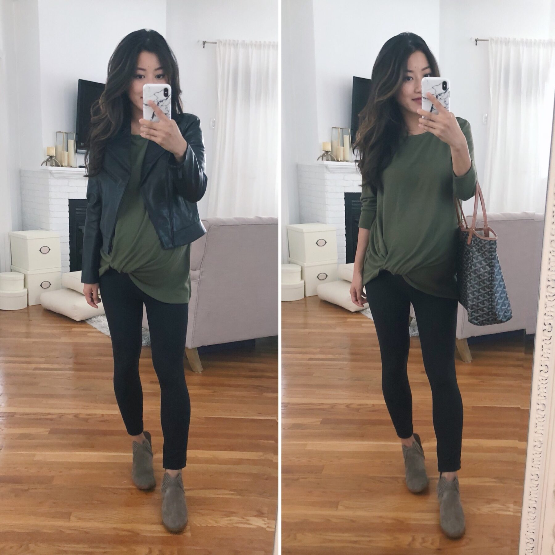 petite leather jacket maternity leggings