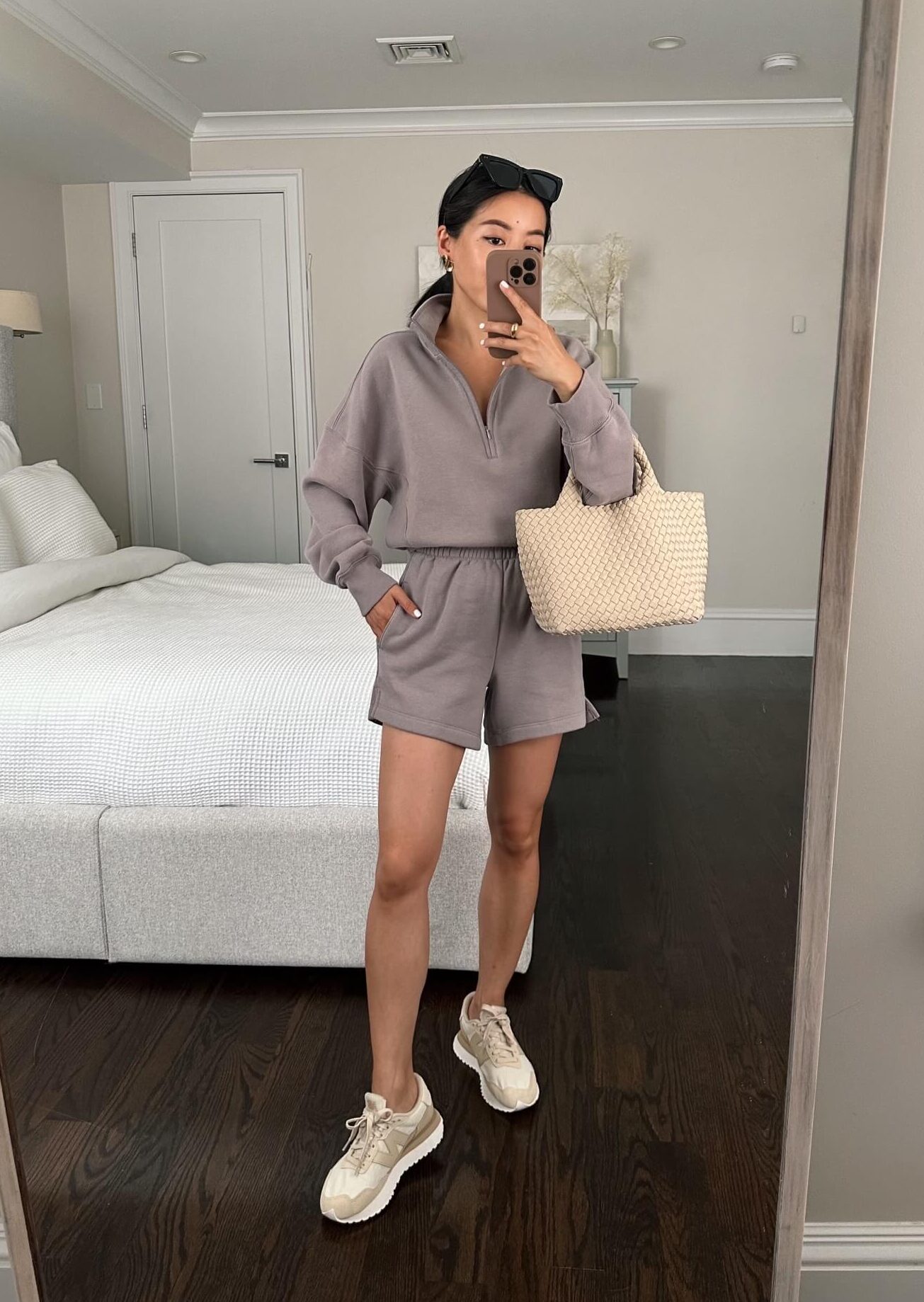 Abercrombie petite lounge sweatshirt and shorts set