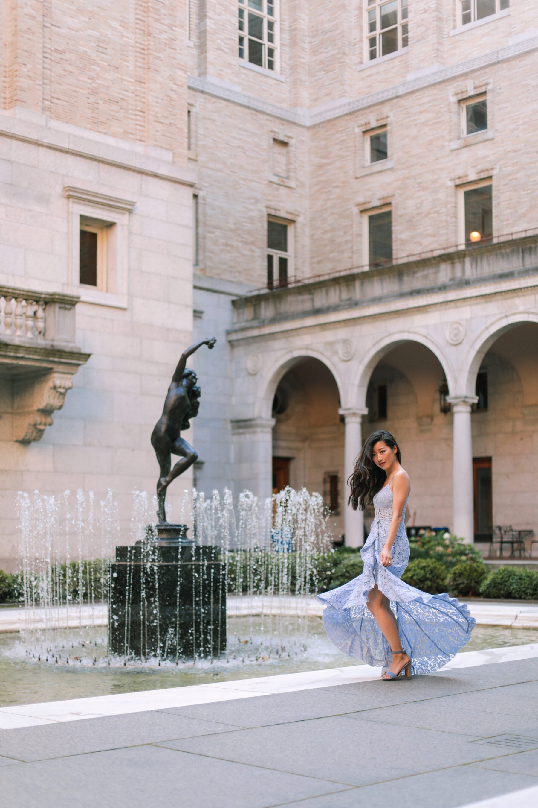 revolve nbd sinatra black tie blue lace gown dress