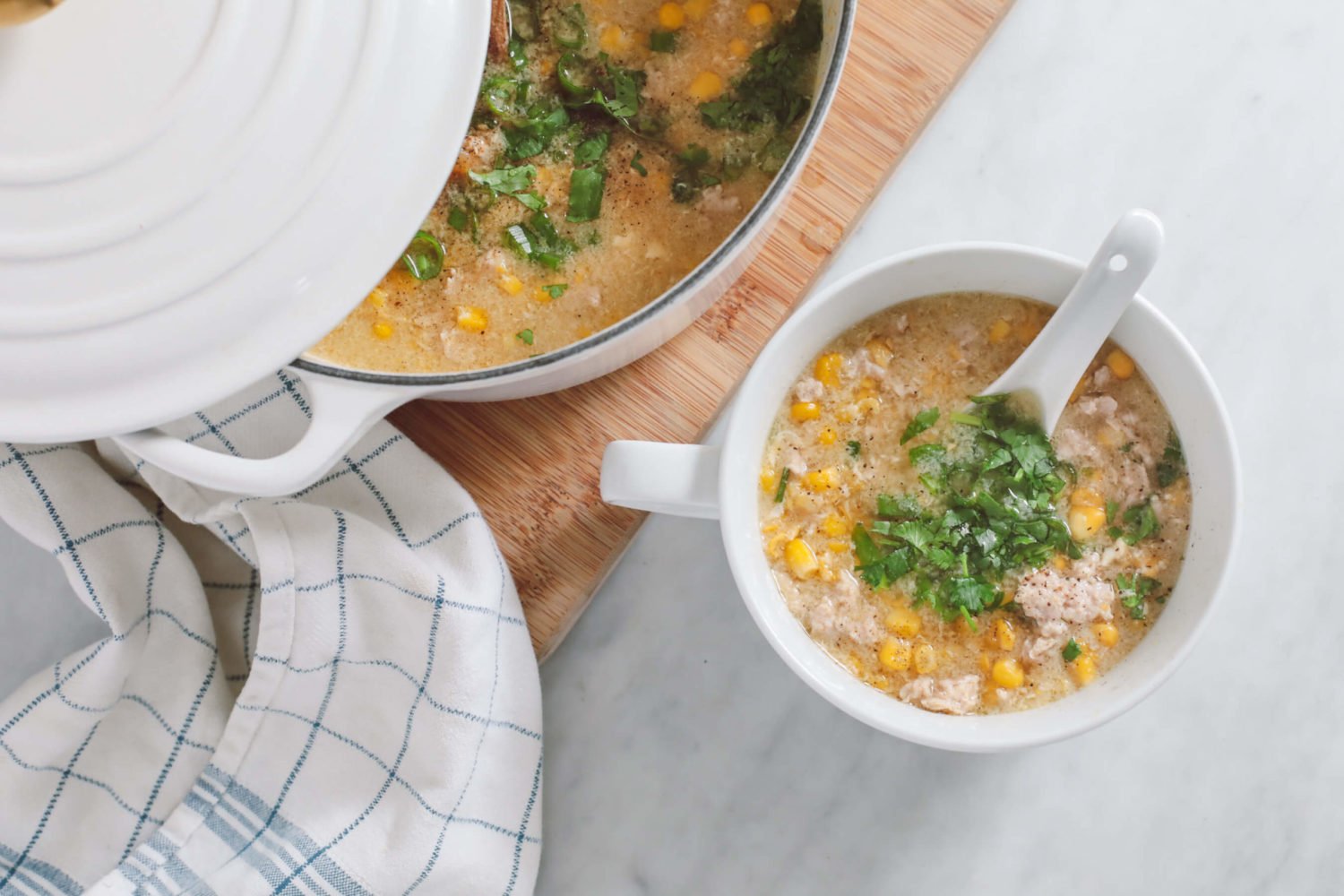 weeknight meal Chinese corn and egg soup