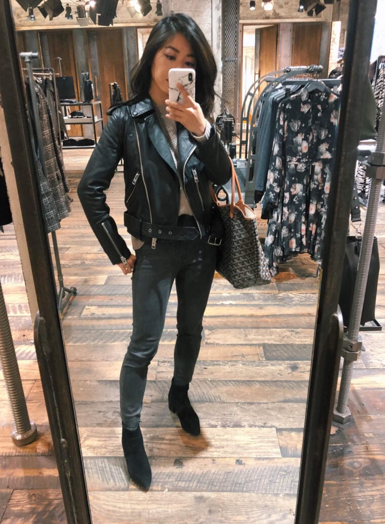 All Saints moto jacket sale