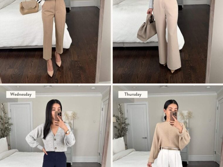 winter to spring transitional work outfit ideas