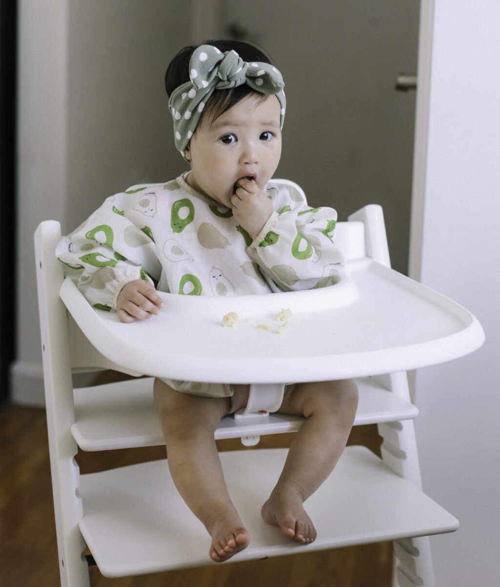 baby introducing solids stokke trip trapp high chair review