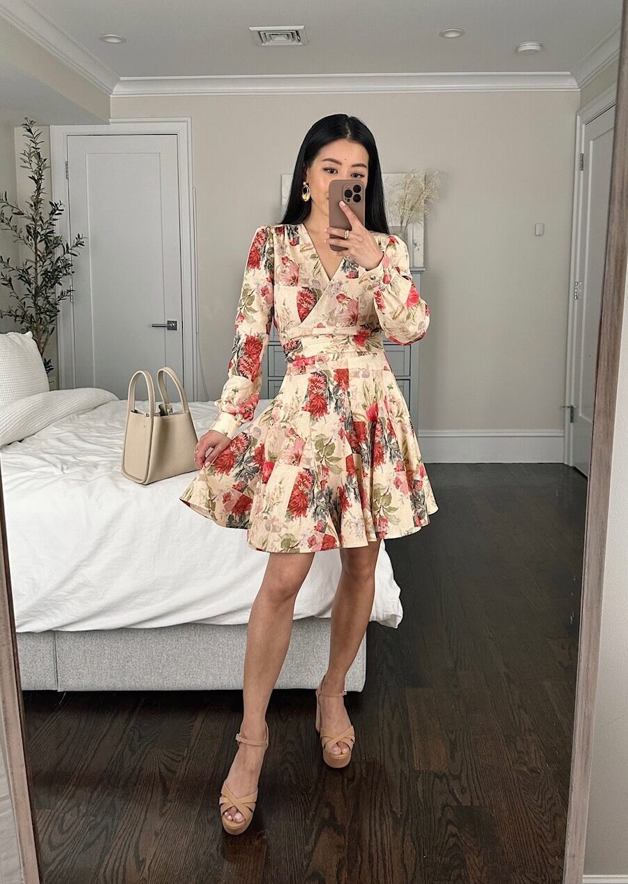 sezane rose wrap dress petite review