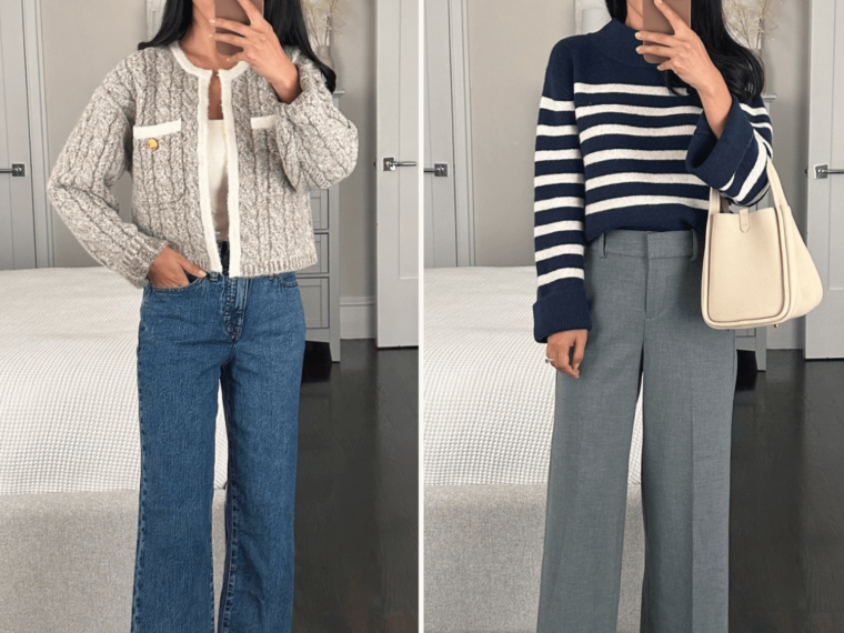 J.Crew Sydney pants sweater work outfit